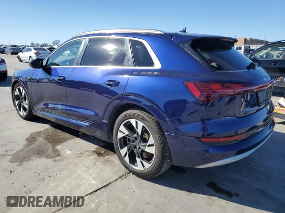 2021 Audi e-tron Premium Plus with VIN WA1LAAGE1MB024443, listed as a Copart auction lot 42333015 with 43,977 mi miles and Salvage title. Bid and sale history available at DreamBid. Image 2.