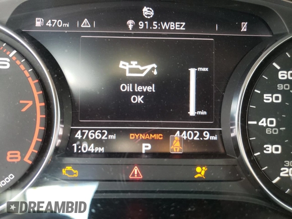 2018 Audi A4 Premium Plus with VIN WAULMAF47JA118900, listed as a Copart auction lot 52145162 with 47,662 mi miles. Bid and sale history available at carsss.com. Image 8.