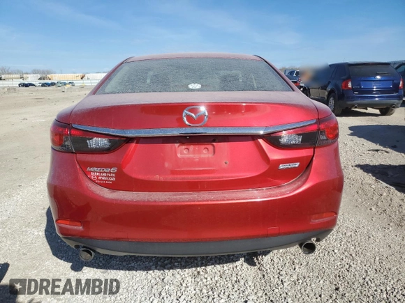 2015 Mazda 6 i Sport with VIN JM1GJ1U5XF1223012, listed as a Copart auction lot 50492285 with 186,378 mi miles and Salvage Title. Bid and sale history available at carsss.com. Image 6.