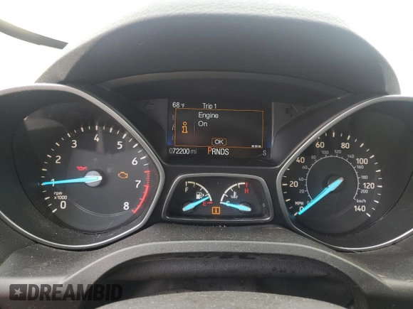 2017 Ford Escape SE with VIN 1FMCU0GD7HUE92097, listed as a Copart auction lot 55050075 with 72,200 mi miles and Clean Title. Bid and sale history available at carsss.com. Image 9.