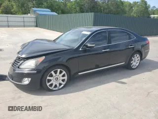 2011 Hyundai Equus Ultimate with VIN KMHGH4JF8BU033417, listed as a Copart auction lot 52175745 with 152,283 mi miles and Salvage title. Bid and sale history available at DreamBid. Image 1.