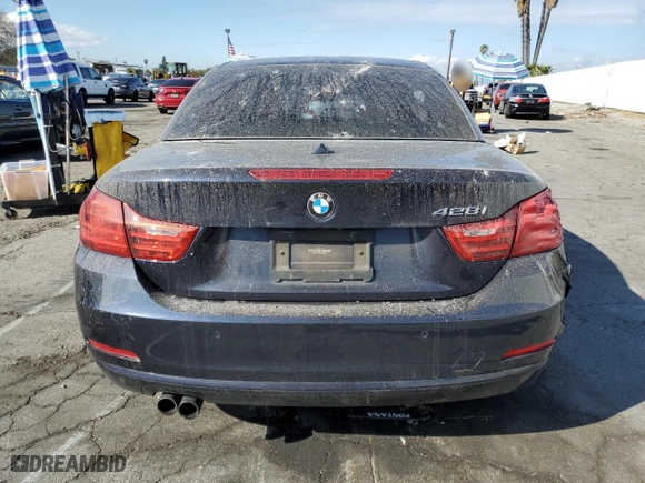 2016 BMW 4 Series 428i with VIN WBA3V7C59G5A26799, listed as a Copart auction lot 42437285 with 58,030 mi miles and Salvage Title. Bid and sale history available at carsss.com. Image 6.