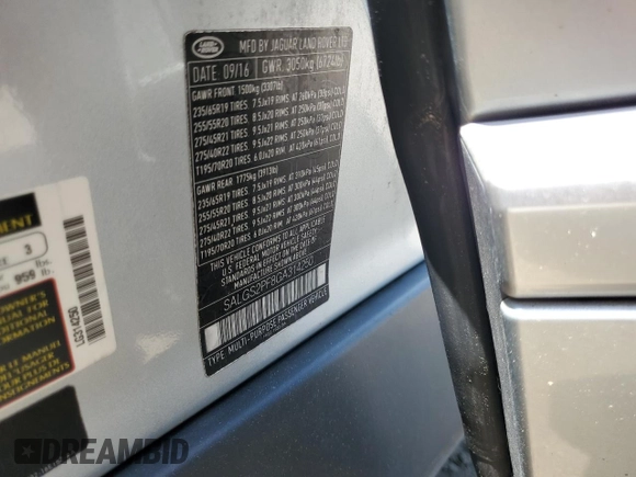 2016 Land Rover Range Rover HSE с VIN SALGS2PF8GA314250, выставлен на аукционе Copart как лот 62276365 с пробегом 79 067 миль миль и Чистый • Clean title. История ставок и продаж доступна на DreamBid. Изображение 14.
