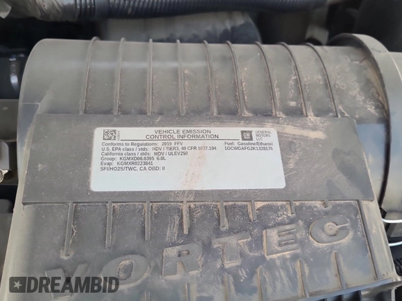 2019 Chevrolet Express Cargo with VIN 1GCWGAFG2K1328176, listed as a IAAI auction lot 42621284 with 97,123 mi miles and . Bid and sale history available at DreamBid. Image 26.