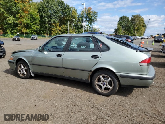 2001 Saab 9-3 with VIN YS3DD58H312055229, listed as a Copart auction lot 74199934 with 160,996 mi miles and Non Repairable. Bid and sale history available at carsss.com. Image 2.