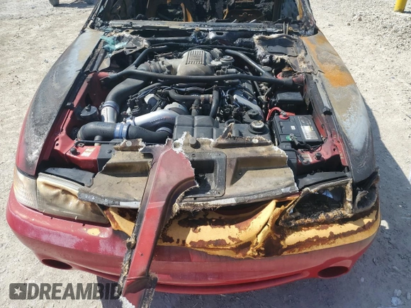 1997 Ford Mustang Cobra with VIN 1FALP47V8VF187337, listed as a Copart auction lot 52354265 with 0 mi miles and Non Repairable. Bid and sale history available at carsss.com. Image 11.