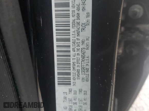 2019 Ram 1500 Big Horn z VIN 1C6SRFFT7KN854273, wystawiony jako Copart lot #48155855 z przebiegiem 92 660 mil mil oraz Szkoda całkowita • Salvage title. Historia ofert i sprzedaży dostępna na DreamBid. Obrazek 12.
