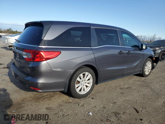 2019 Honda Odyssey LX with VIN 5FNRL6H25KB137852, listed as a Copart auction lot 47697705 with 73,529 mi miles and Salvage Title. Bid and sale history available at DreamBid. Image 3.
