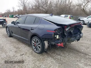 2020 Kia Stinger GT with VIN KNAE35LC4L6084421, listed as a IAAI auction lot 41697896 with 51,191 mi miles. Bid and sale history available at carsss.com. Image 3.