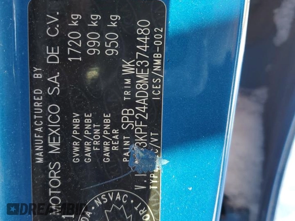 2021 Kia Forte FE z VIN 3KPF24AD8ME374480, wystawiony jako Copart lot #41722305 z przebiegiem 98 707 mil mil oraz Szkoda całkowita • Salvage title. Historia ofert i sprzedaży dostępna na DreamBid. Obrazek 12.