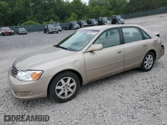 2003 Toyota Avalon XL z VIN 4T1BF28BX3U321934, wystawiony jako Copart lot #59497525 z przebiegiem 107 405 mil mil oraz Szkoda całkowita • Salvage title. Historia ofert i sprzedaży dostępna na DreamBid. Obrazek 1.