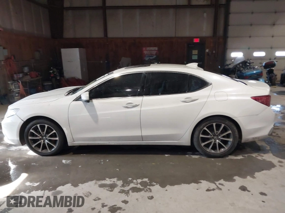 2018 Acura TLX with VIN 19UUB2F38JA008143, listed as a IAAI auction lot 41161669 with 105,483 mi miles. Bid and sale history available at carsss.com. Image 14.