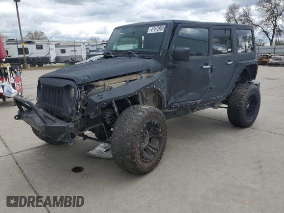 2015 Jeep Wrangler Unlimited Wrangler X with VIN 1C4HJWEG7FL649231, listed as a Copart auction lot 47972905 with 133,895 mi miles and Salvage title. Bid and sale history available at DreamBid. Image 1.