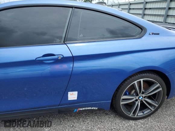 2017 BMW 4 Series 440i with VIN WBA4P1C51HK522059, listed as a Copart auction lot 60255554 with 76,289 mi miles and Salvage Title. Bid and sale history available at carsss.com. Image 12.