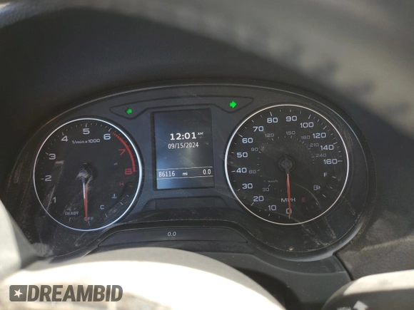 2016 Audi A3 2.0T Premium with VIN WAU78LFF4G1064192, listed as a Copart auction lot 72430934 with 86,116 mi miles and Salvage Title. Bid and sale history available at carsss.com. Image 9.