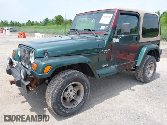 1999 Jeep Wrangler Sahara z VIN 1J4FY49S7XP442719, wystawiony jako IAAI lot #42506510 z przebiegiem 188 175 mil mil oraz . Historia ofert i sprzedaży dostępna na DreamBid. Obrazek 2.
