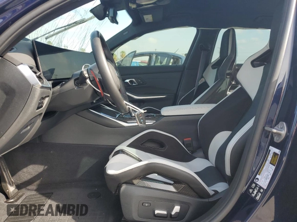 2024 BMW M3 Competition xDrive with VIN WBS43AY03RFS02658, listed as a Copart auction lot 56328425 with 9,139 mi miles and Salvage title. Bid and sale history available at DreamBid. Image 7.