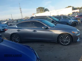 2018 Infiniti Q50 3.0t Luxe with VIN JN1EV7AR4JM432777, listed as a IAAI auction lot 41445123 with 98,621 mi miles. Bid and sale history available at carsss.com. Image 12.