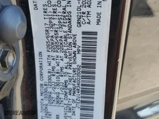 2004 Toyota 4Runner SR5 with VIN JTEZU14R340035062, listed as a Copart auction lot 46948735 with 227,169 mi miles and Salvage Title. Bid and sale history available at carsss.com. Image 16.