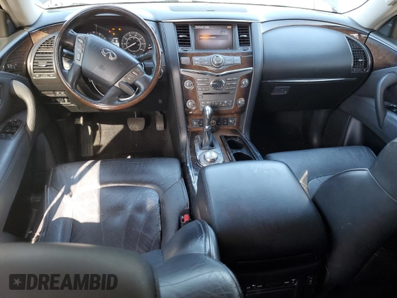 2011 Infiniti QX56 7-passenger with VIN JN8AZ2NE7B9005600, listed as a Copart auction lot 50741225 with 202,960 mi miles and Salvage Title. Bid and sale history available at carsss.com. Image 8.