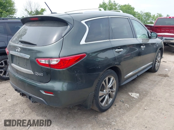 2014 Infiniti QX60 z VIN 5N1AL0MM4EC505517, wystawiony jako IAAI lot #42688884 z przebiegiem 140 878 mil mil oraz . Historia ofert i sprzedaży dostępna na DreamBid. Obrazek 4.