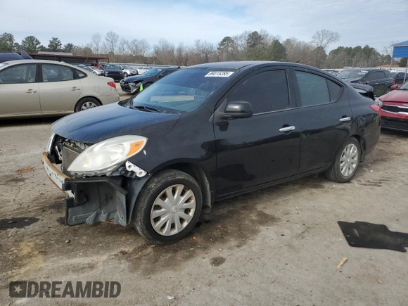 2014 Nissan Versa S with VIN 3N1CN7APXEK455220, listed as a Copart auction lot 89015285 with 166,816 mi miles and Salvage Title. Bid and sale history available at DreamBid. Image 1.