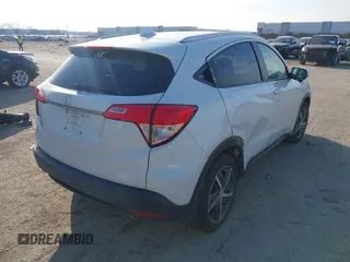 2021 Honda HR-V EX-L with VIN 3CZRU5H76MM727036, listed as a IAAI auction lot 41587332 with 91,506 mi miles. Bid and sale history available at carsss.com. Image 4.