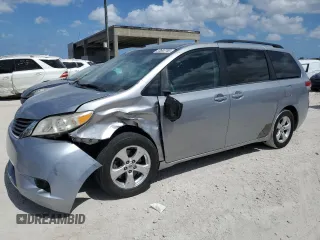 2013 Toyota Sienna LE AAS with VIN 5TDKK3DC1DS377268, listed as a Copart auction lot 54892765 with 186,338 mi miles and Salvage Title. Bid and sale history available at DreamBid. Image 1.