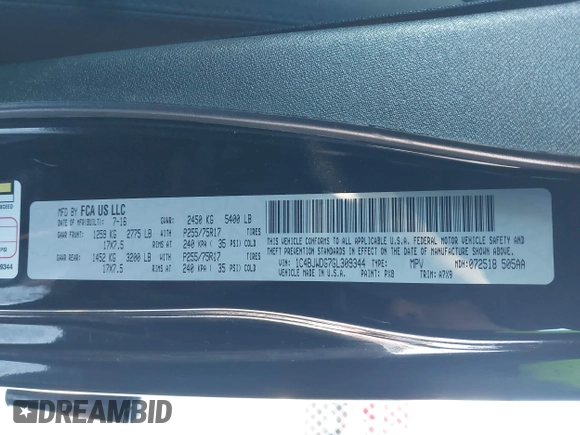 2016 Jeep Wrangler Unlimited Sport с VIN 1C4BJWDG7GL309344, выставлен на аукционе IAAI как лот 41107724 с пробегом 98 479 миль миль и . История ставок и продаж доступна на DreamBid. Изображение 9.