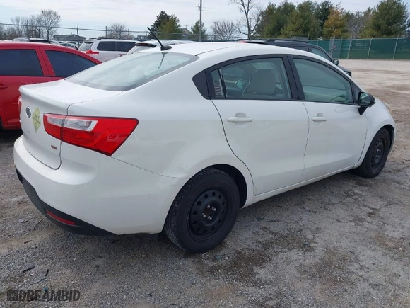 2012 Kia Rio LX with VIN KNADM4A38C6049757, listed as a IAAI auction lot 41715458 with 163,176 mi miles. Bid and sale history available at carsss.com. Image 4.