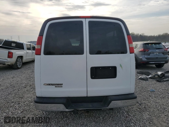 2014 Chevrolet Express Passenger LT with VIN 1GAZG1FG3E1205688, listed as a Copart auction lot 50937455 with 125,906 mi miles and Salvage title. Bid and sale history available at DreamBid. Image 6.