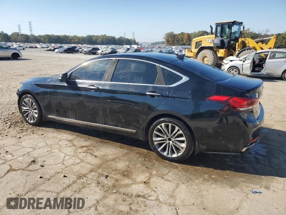 2017 Genesis G80 3.8L with VIN KMHGN4JE1HU177500, listed as a Copart auction lot 77677274 with 114,561 mi miles and Salvage Title. Bid and sale history available at carsss.com. Image 2.