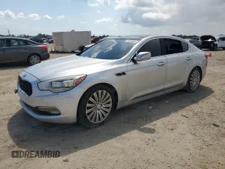 2015 Kia K900 Premium with VIN KNALU4D49F6026279, listed as a Copart auction lot 71614904 with 103,929 mi miles and Salvage Title. Bid and sale history available at carsss.com. Image 1.