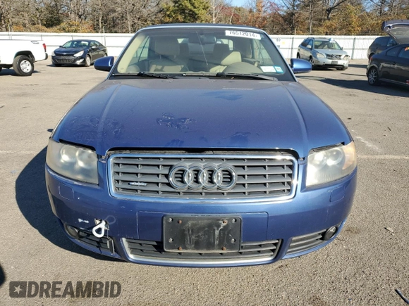 2006 Audi A4 3.0L with VIN WAUDT48H36K008081, listed as a Copart auction lot 76512014 with 0 mi miles and Salvage Title. Bid and sale history available at carsss.com. Image 5.
