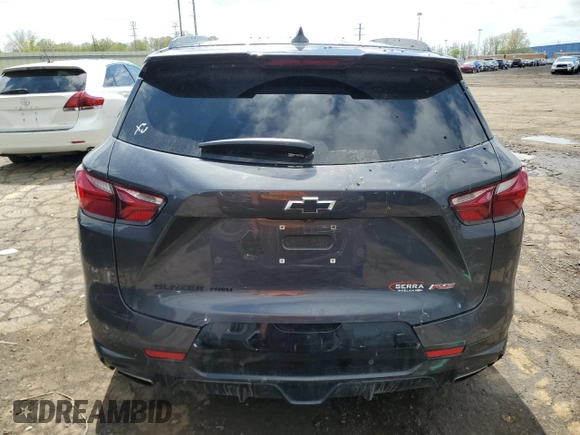 2021 Chevrolet Blazer RS with VIN 3GNKBKRS0MS544376, listed as a Copart auction lot 55801965 with 42,609 mi miles and Clean title. Bid and sale history available at DreamBid. Image 6.