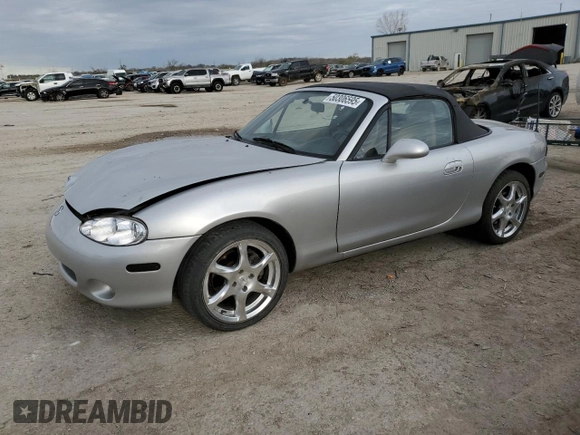 2001 Mazda MX-5 Miata with VIN JM1NB353510214097, listed as a Copart auction lot 50306595 with 111,359 mi miles and Salvage Title. Bid and sale history available at DreamBid. Image 1.