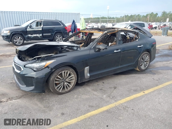 2018 Kia Stinger Premium with VIN KNAE25LA1J6011067, listed as a IAAI auction lot 40893308 with 20 mi miles. Bid and sale history available at carsss.com. Image 16.