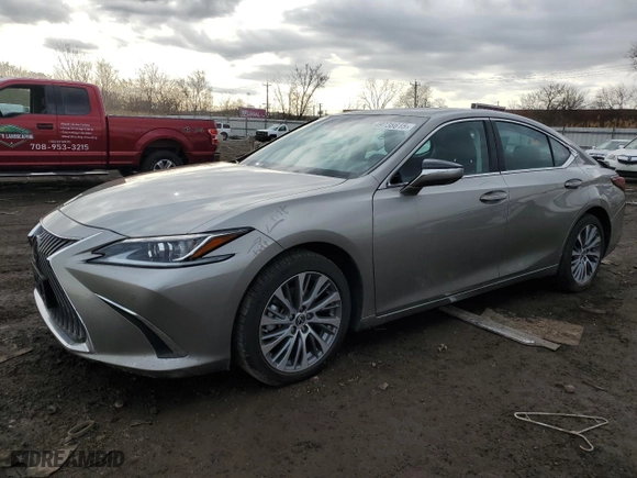 2019 Lexus ES with VIN 58ABZ1B13KU021015, listed as a Copart auction lot 49738615 with 25,636 mi miles and Salvage Title. Bid and sale history available at carsss.com. Image 1.