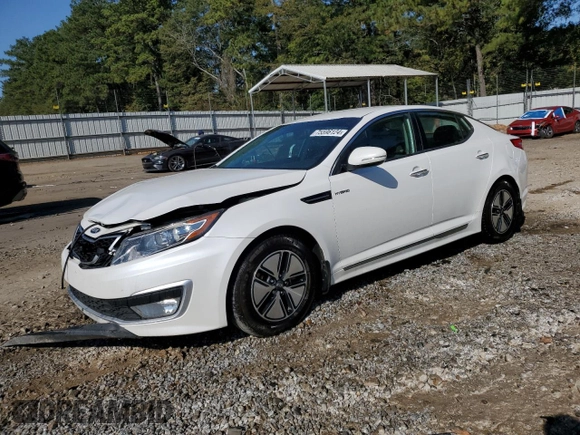 2013 Kia Optima Hybrid LX with VIN KNAGM4AD4D5055441, listed as a Copart auction lot 75596124 with 129,091 mi miles and Salvage Title. Bid and sale history available at carsss.com. Image 1.