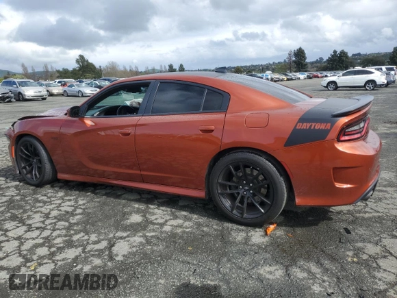 2021 Dodge Charger Scat Pack Widebody with VIN 2C3CDXGJXMH523279, listed as a Copart auction lot 51343765 with 53,976 mi miles and Salvage Title. Bid and sale history available at carsss.com. Image 2.