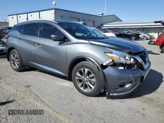 2017 Nissan Murano S with VIN 5N1AZ2MGXHN190560, listed as a Copart auction lot 52754085 with 31,481 mi miles and Salvage Title. Bid and sale history available at DreamBid. Image 4.