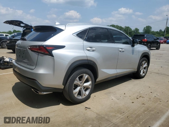 2017 Lexus NX 200t with VIN JTJYARBZ7H2078501, listed as a Copart auction lot 59985045 with 107,642 mi miles and Salvage title. Bid and sale history available at DreamBid. Image 3.