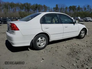 2005 Honda Civic with VIN JHMES96635S011410, listed as a Copart auction lot 48807165 with 182,210 mi miles and Salvage Title. Bid and sale history available at DreamBid. Image 3.