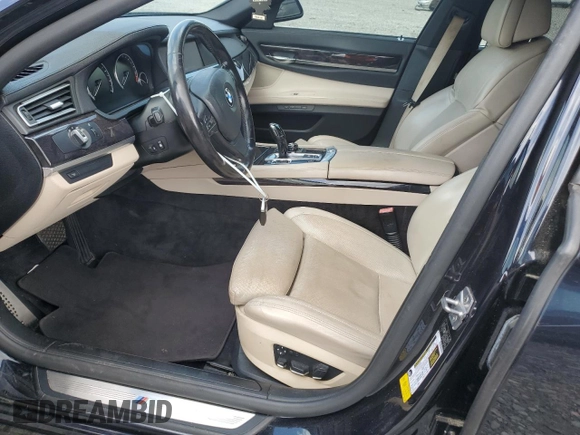 2011 BMW 7 Series 750Li with VIN WBAKB8C57BCY64924, listed as a Copart auction lot 58393765 with Not provided miles and Salvage title. Bid and sale history available at DreamBid. Image 7.