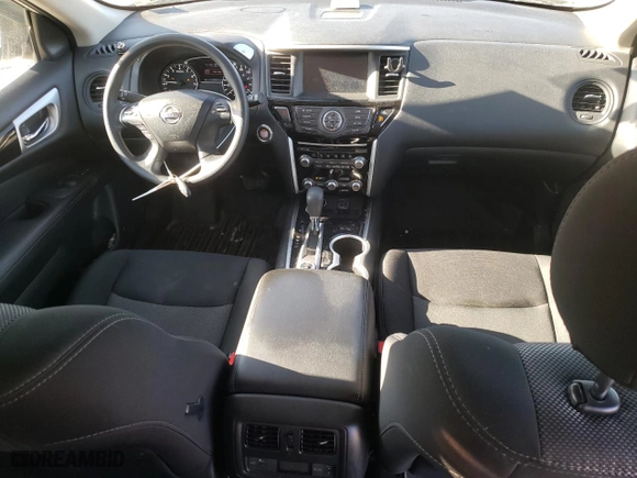 2019 Nissan Pathfinder S with VIN 5N1DR2MM8KC652328, listed as a Copart auction lot 47823275 with 58501 miles and Salvage Title. Bid and sale history available at carsss.com. Image 8.
