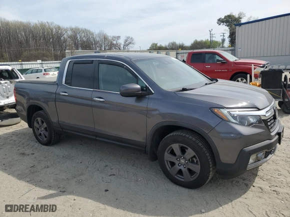 2020 Honda Ridgeline RTL-E with VIN 5FPYK3F73LB004981, listed as a Copart auction lot 50345285 with 76,547 mi miles and Salvage Title. Bid and sale history available at carsss.com. Image 4.