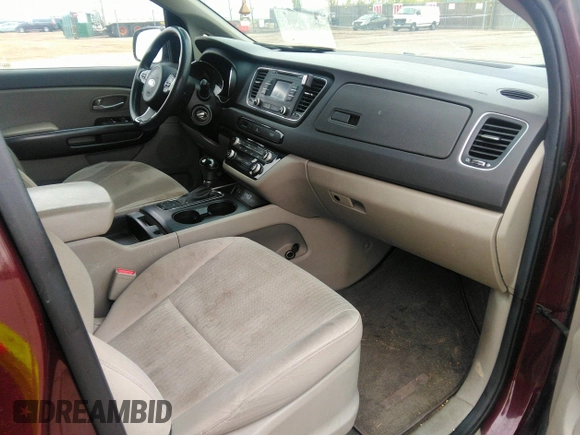 2016 Kia Sedona LX with VIN KNDMB5C18G6161281, listed as a IAAI auction lot 42134710 with 175,777 mi miles. Bid and sale history available at carsss.com. Image 5.
