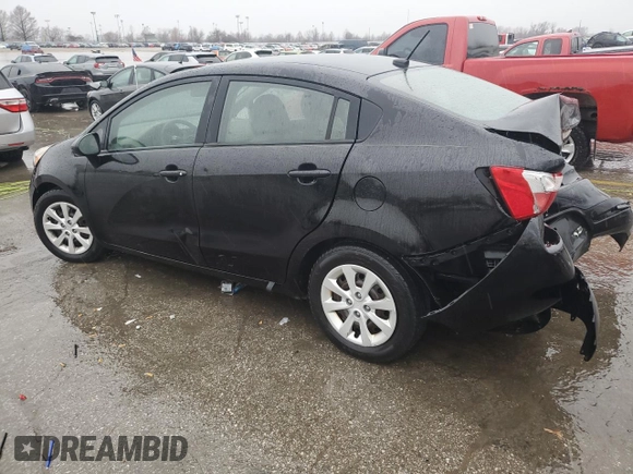2014 Kia Rio LX with VIN KNADM4A35E6401373, listed as a Copart auction lot 47655755 with 117,500 mi miles and Salvage Title. Bid and sale history available at carsss.com. Image 2.