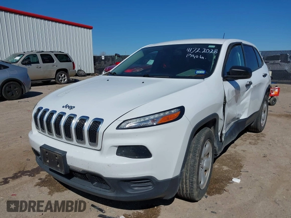 2017 Jeep Cherokee Sport with VIN 1C4PJLAB7HW654385, listed as a IAAI auction lot 41722028 with 91,033 mi miles. Bid and sale history available at carsss.com. Image 17.