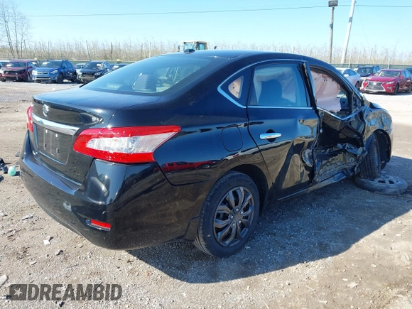 2015 Nissan Sentra S with VIN 3N1AB7AP7FY227075, listed as a IAAI auction lot 41983590 with 115,122 mi miles. Bid and sale history available at carsss.com. Image 4.